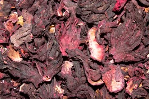 Tea carcade dried for brewing. Stock Photos