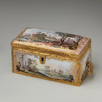 Tea casket (part of a set) ca. 1770 British, South Staffordshire Containing.. Stock Photos