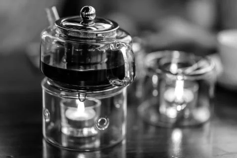 Tea ceremony in the cafe Stock Photos
