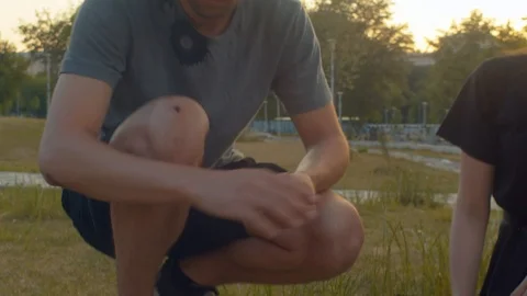 Tea ceremony in the park Stock Footage 112811218