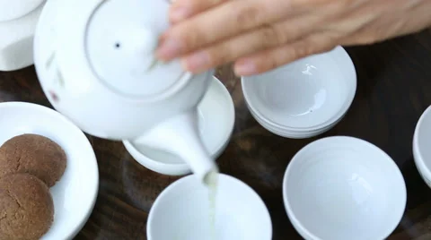 Tea Ceremony: A Ritual of Elegance Stockbeeldmateriaal 36266367