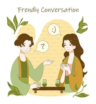 Tea ceremony rules and process. Japanese or chinese characters Stock Illustration