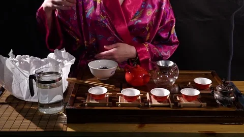 Tea ceremony, tea drinking rules Vídeos de archivo 83395614