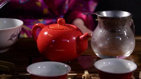 Tea ceremony, tea drinking rules Video stock 83396134