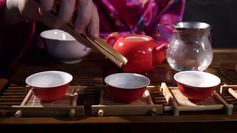 Tea ceremony, tea drinking rules 库存影片 83397033