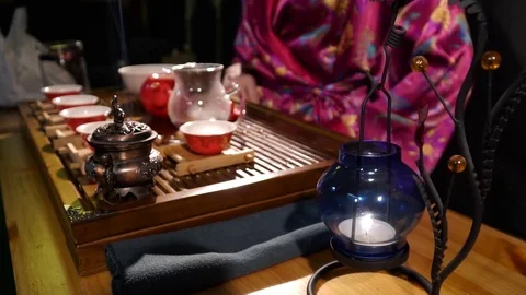 Tea ceremony, tea drinking rules Stockbeeldmateriaal 83397343