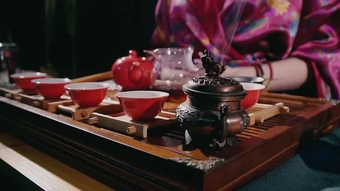 Tea ceremony, tea drinking rules Stock Footage 83406889