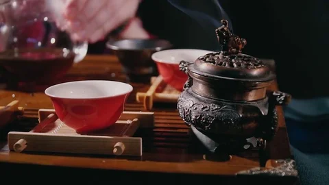 Tea ceremony, tea drinking rules Vídeos de archivo 83407053