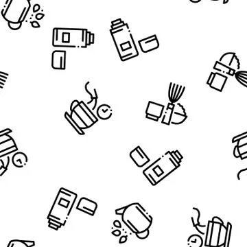 Tea Ceremony Tradition Seamless Pattern Vector 스톡 일러스트