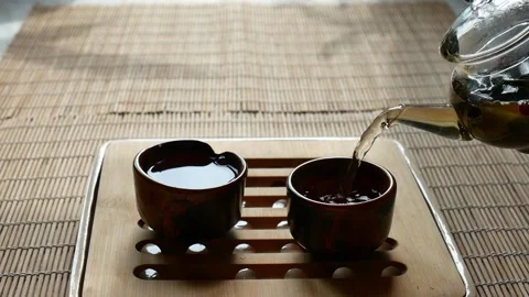 Tea ceremony for two. Video stock 156763537