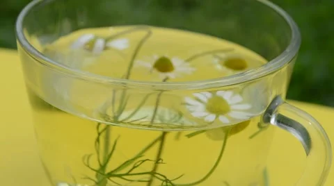 Tea with chamomile Stock Footage 64235732