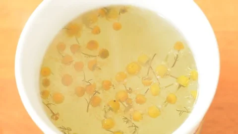 Tea with chamomile. Stock Footage 73140050