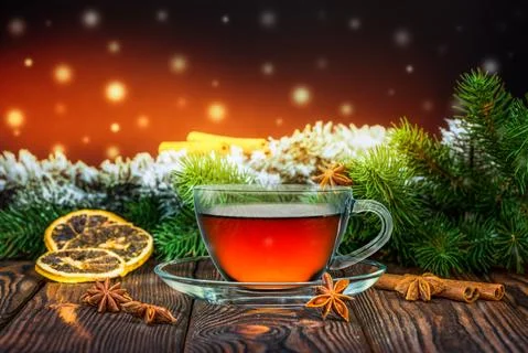 Tea at Christmas Stock Photos