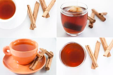Tea collage Stock Photos