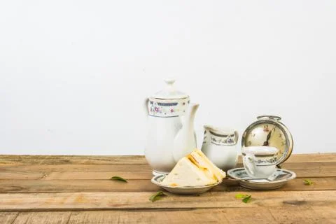 Tea composition, tea set  Stock Photos