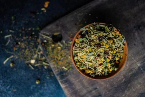 Tea concept on stone background Stock-Fotos