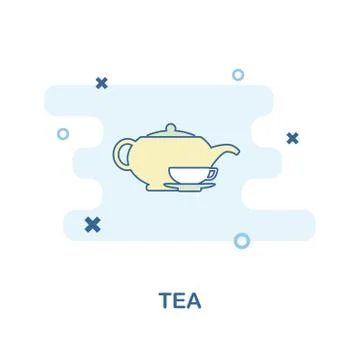 Tea creative icon in color. Simple element illustration. Tea concept symbol Illustrazione stock