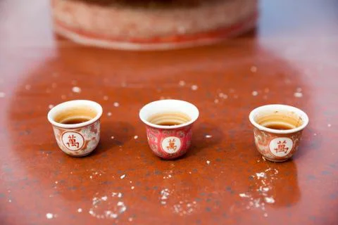 Tea cup on the altar Stock Photos