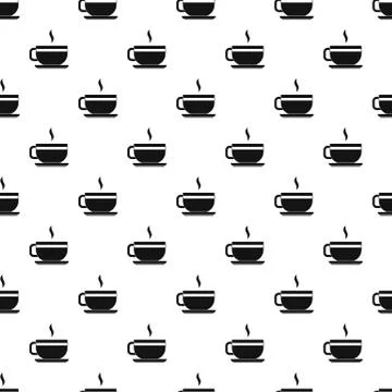 Tea cup and saucer pattern Illustration