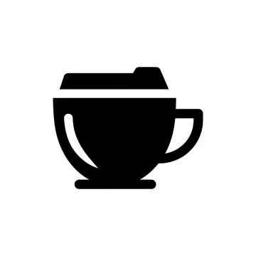 Tea Cup Cafe Beverage Alternative Icon Stock Illustration
