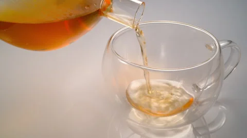 Tea in cup close-up. Stock Footage 309941221