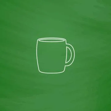 Tea cup computer symbol Stock Illustration