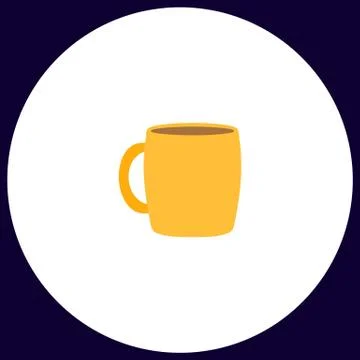 Tea cup computer symbol Stock Illustration