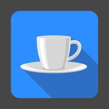Tea cup concept background, cartoon style Illustrazione stock