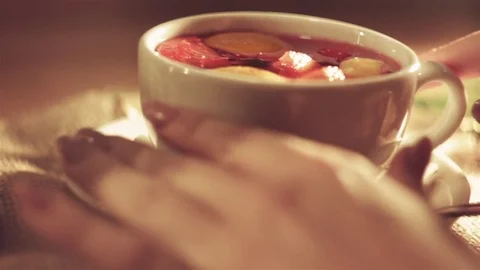 Tea in cup Stock Footage 80357541