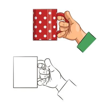 Tea cup in hand. Icon Stock Illustration