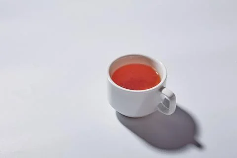 Tea cup with hard light Stock Photos