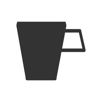 Tea cup icon flat. Vector illustration symbol with background Stock Illustration