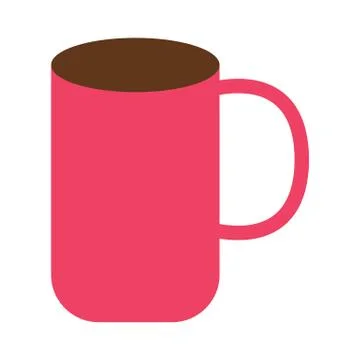 Tea cup icon flat. Vector illustration symbol with background Stock Illustration