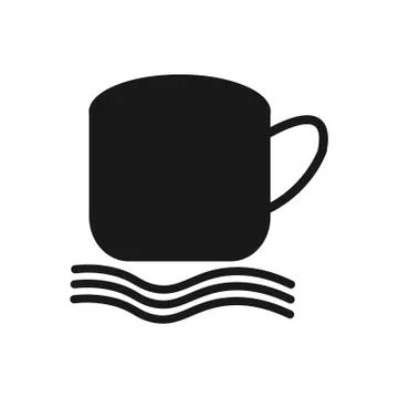 Tea cup icon flat. Vector illustration symbol with background Stock Illustration