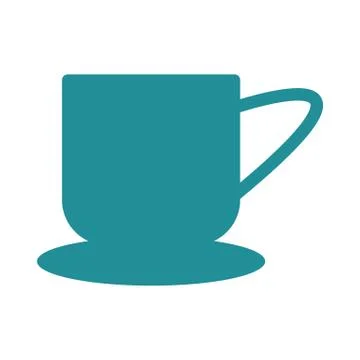 Tea cup icon flat. Vector illustration symbol with background Stock Illustration