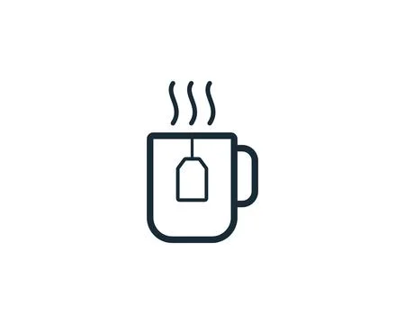 Tea Cup Icon Vector Logo Template Illustration Design Stock Illustration