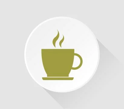 Tea cup icon on white background Stock Illustration