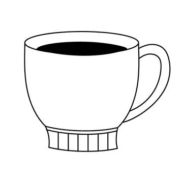 Tea cup isolated on white Stock Illustration