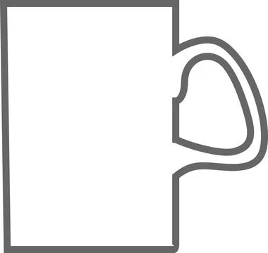 Tea Cup Outline Icon. Vector Illustration. Illustrazione stock