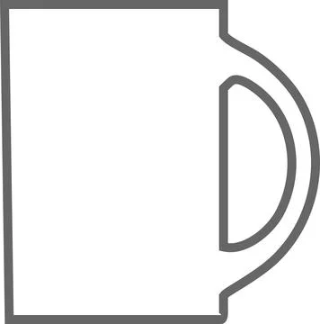 Tea Cup Outline Icon. Vector Illustration. Stock Illustration