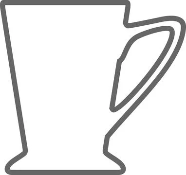 Tea Cup Outline Icon. Vector Illustration. Stock Illustration