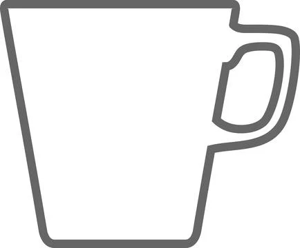 Tea Cup Outline Icon. Vector Illustration. Stock Illustration