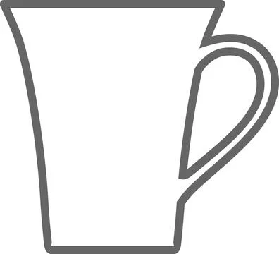 Tea Cup Outline Icon. Vector Illustration. Stock Illustration