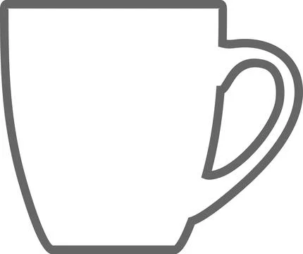 Tea Cup Outline Icon. Vector Illustration. Stock Illustration
