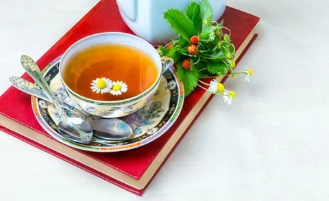 Tea, Cup of tea, various kinds of tea, tea on the table Stock Photos