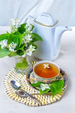 Tea, Cup of tea, various kinds of tea,Tea with jasmine Stock Photos