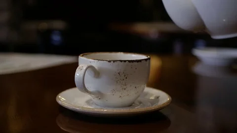 Tea cup teapot Stock Footage