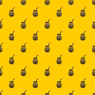 Tea cup used mate or terere in Argentina pattern Stock Illustration