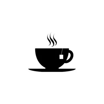 Tea cup vector icon Stock Illustration