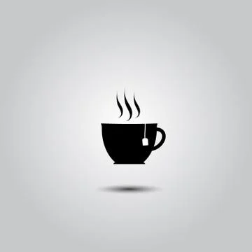 Tea cup vector icon Stock Illustration